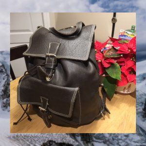 ROOTS. Natural leather backpack Brown. Sturdy